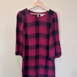 Red and Black Buffalo Plaid Women's Dress
